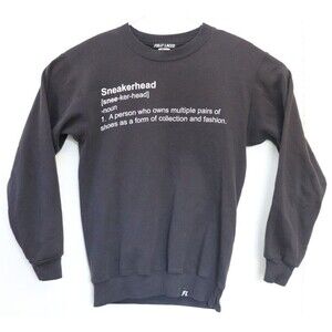 Fully Laced Mens Crewneck Sweatshirt‎ Black Small Sneakerhead Black White